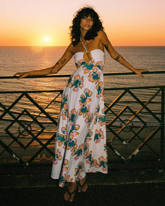 Image of Dresses. Productname: Billabong Womens Sweet Escape Sway Away Maxi Dress Salt Crystal - in Salt Crystal colour by brand - Billabong