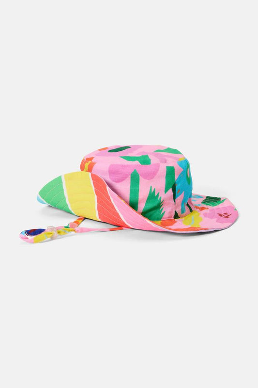 Image of Hats. Productname: Bold Floral Kids Sun Hat in Pink colour by brand - Gorman