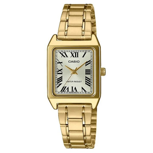 Image of Watches. Productname: Casio Ladies Analogue Gold Watch LTPV007G-9B in Watch colour by brand - Casio