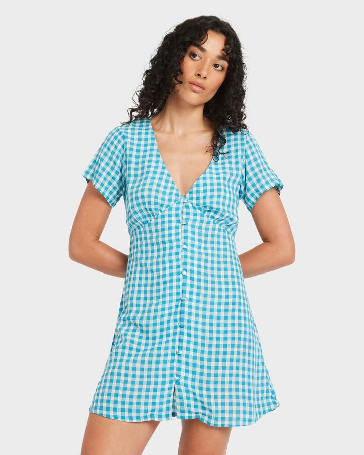 Image of Dresses. Productname: RVCA Womens Joan Mini Dress Moondust - in Moondust colour by brand - RVCA