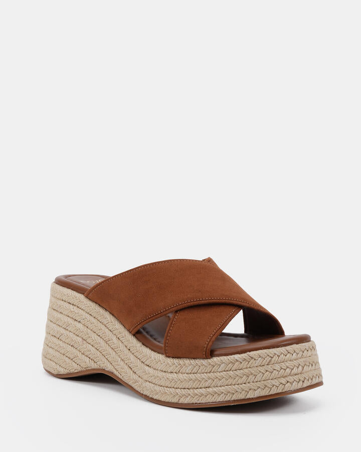 Image of Boots. Productname: Winola: Tan Suede - Women's Wedge in Tan Suede colour by brand - Novo