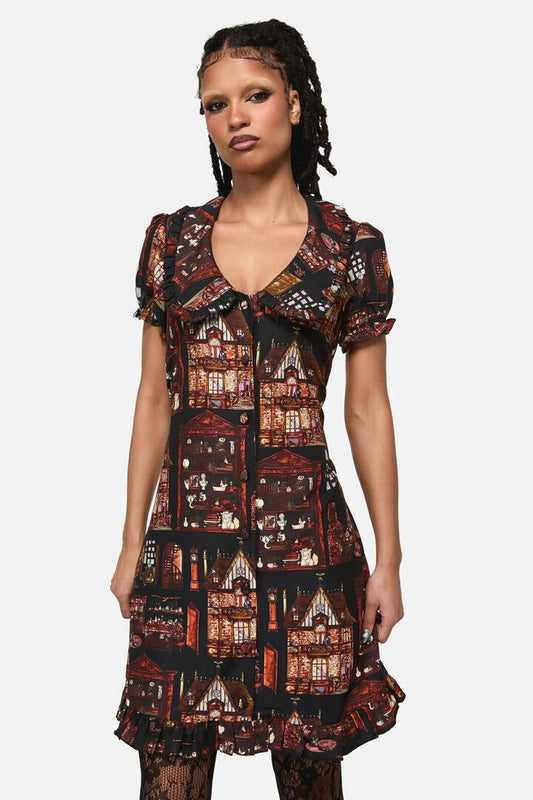 Image of Dresses. Productname: Covenstead A-Line Goth Dress in Multi colour by brand - Black Friday