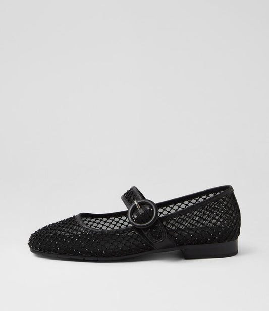 Image of Footwear. Productname: Peter Black Leather Flat Shoes in BLACK colour by brand - MIDAS