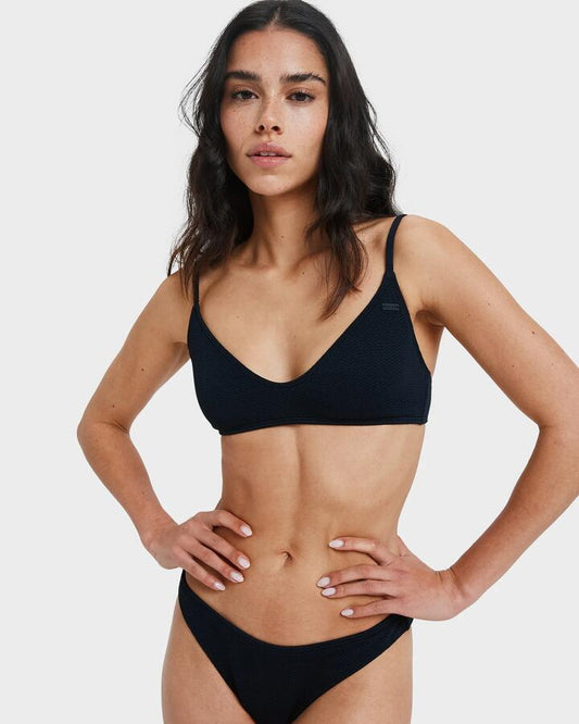 Image of Swimwear. Product name - Roxy Womens Kauai Bikini Top Anthracite in Anthracite colour by brand - Roxy