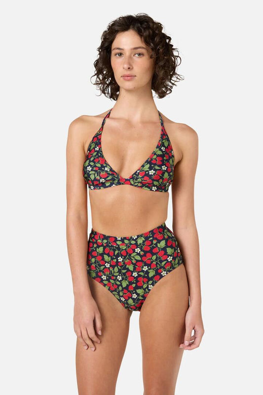 Image of Swimwear. Productname: Raspberry Tri Bikini Top in Navy colour by brand - Princess Highway