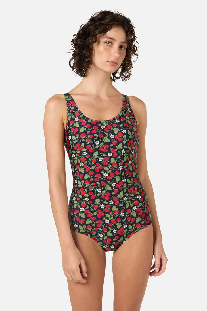 Image of Swimwear. Productname: Raspberry One Piece in Navy colour by brand - Princess Highway