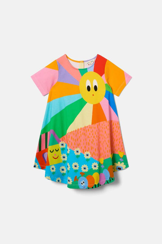 Image of Dresses. Product name - Sunsets Kids Dress in Multi colour by brand - Gorman