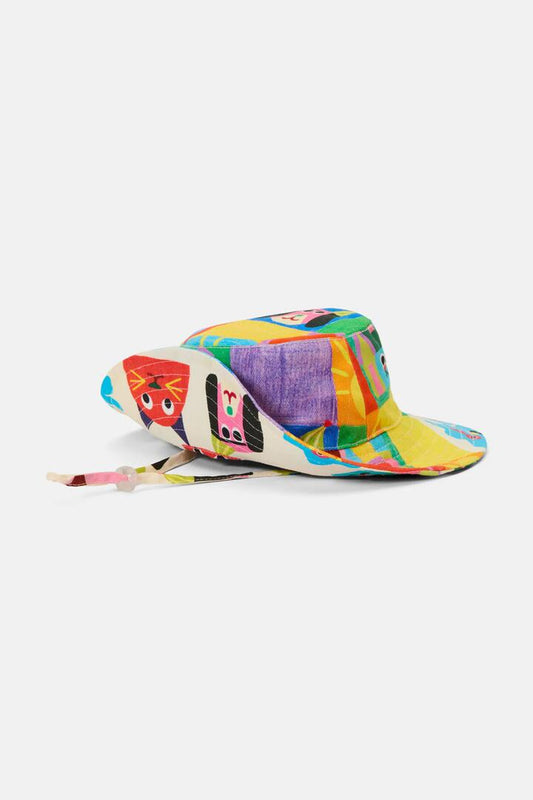 Image of Hats. Productname: Check Mate Sun Hat in Multi colour by brand - Gorman
