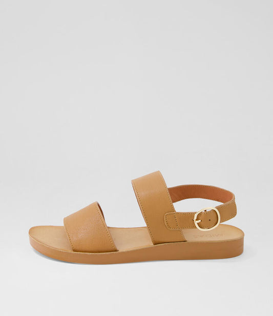Image of Sandals. Productname: Nieda Tan Leather Sandals in TAN-TAN SOLE colour by brand - MIDAS
