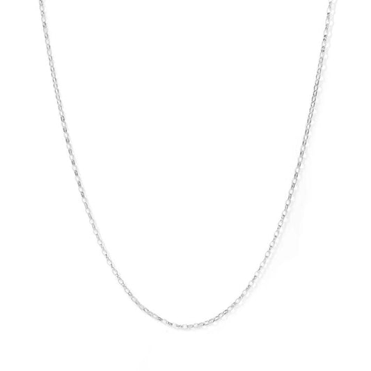 Image of Jewelry. Productname: 45cm 2.5mm Width Oval Belcher Chain in Sterling Silver in Silver colour by brand - Bevilles