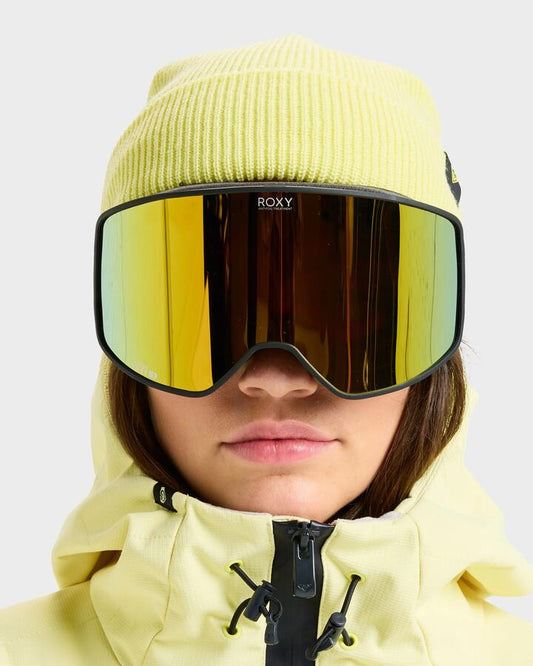 Image of Snowboards. Productname: Roxy Womens Storm Snowboard Goggles Black/Clux Ml Pink Gold S3 - in Black/Clux Ml Pink Gold S3 colour by brand - Roxy