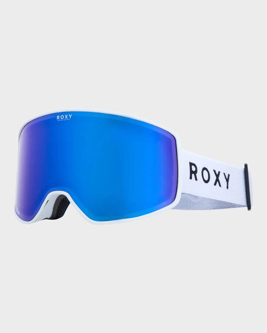 Image of Snowboards. Productname: Roxy Womens Storm Snowboard Goggles White/Clux Ml Blue S3 - in White/Clux Ml Blue S3 colour by brand - Roxy