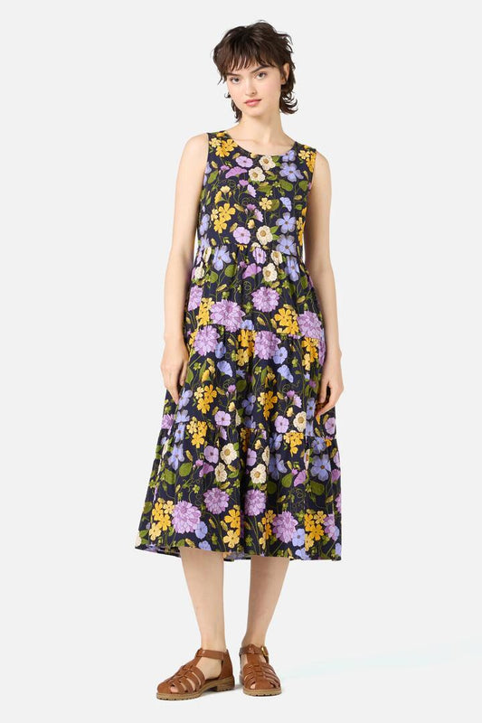 Image of Dresses. Productname: Grasshopper Floral Midi Dress in Navy colour by brand - Princess Highway