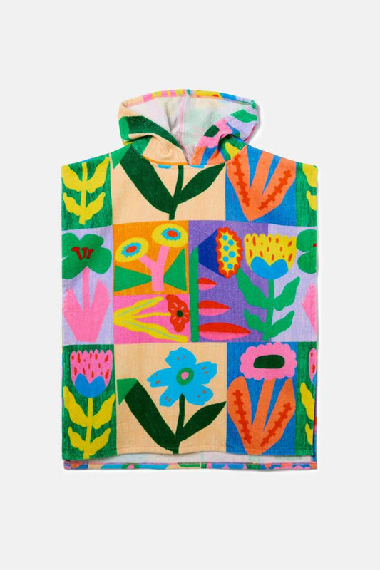 Image of Swimwear. Productname: Floral Patchy Kids Swim Poncho in Multi colour by brand - Gorman