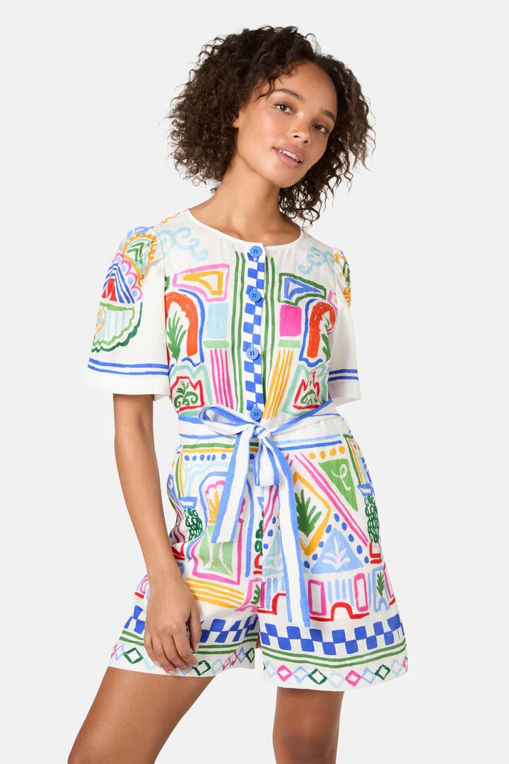 Image of Dresses. Productname: Atrium Print Playsuit in Print colour by brand - Gorman