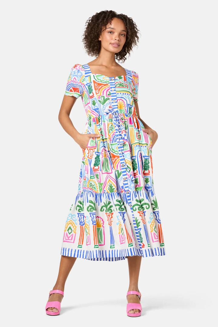 Image of Dresses. Productname: Atrium Print Midi Dress in Print colour by brand - Gorman