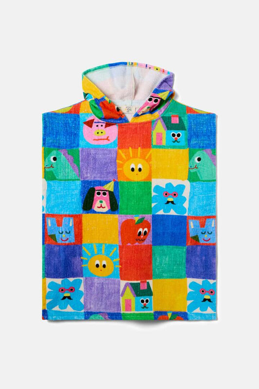 Image of Swimwear. Productname: Check Mate Kids Swim Poncho in Multi colour by brand - Gorman