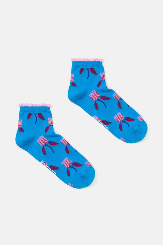 Image of Socks. Productname: Past Lover Floral Ankle S Sock in Multi colour by brand - Gorman