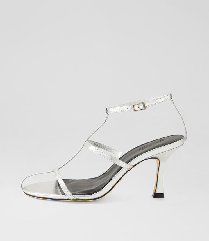 Image of Sandals. Productname: Pheebie Silver Foil Leather Sandals in SILVER FOIL colour by brand - MOLLINI