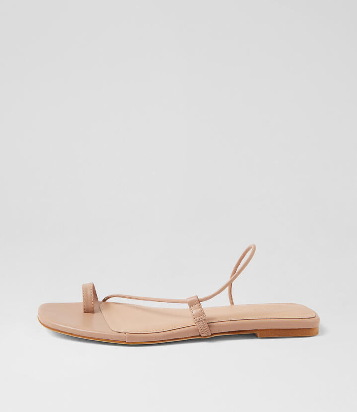 Image of Sandals. Productname: Ruubi Nude Leather Sandals in NUDE colour by brand - MOLLINI