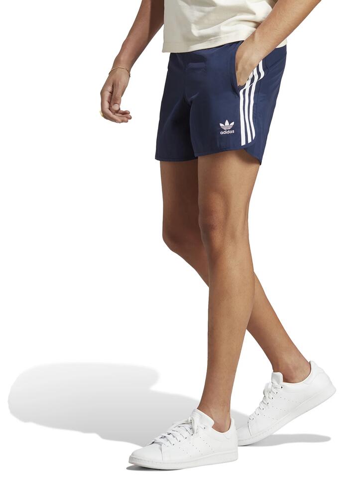 Image of a model wearing Shorts. Productname: Adidas Sprinter Shorts in Night Indigo colour by brand - Adidas