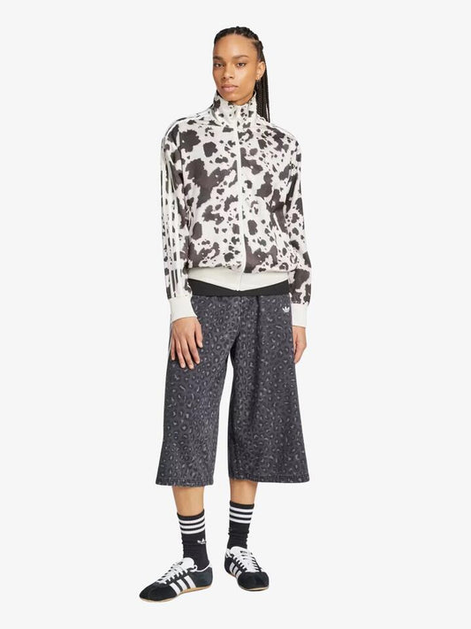 Image of a model wearing Tops. Productname: Adidas Originals Satin Track Top in Multicolor/Off White colour by brand - Adidas