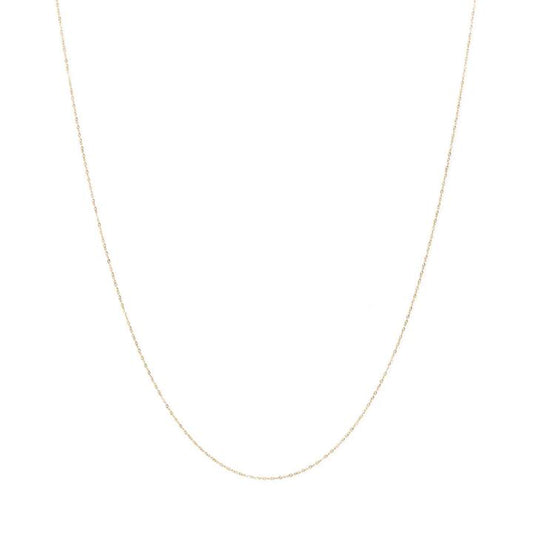 Image of Jewelry. Productname: 45cm Diamond Cut Cable Chain in 9kt Yellow Gold in Gold colour by brand - Bevilles