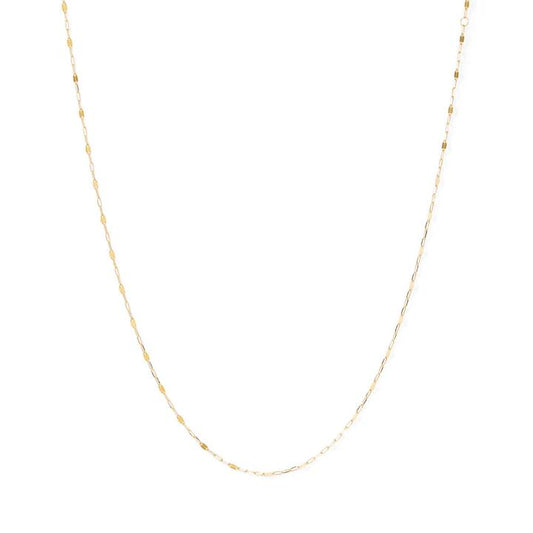 Image of Jewelry. Productname: 45cm Faceted Paperclip Chain in 9kt Yellow Gold in Gold colour by brand - Bevilles