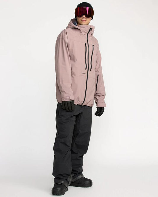 Image of a model wearing Pants. Productname: Volcom Mens Guch Stretch Gore-Tex Snow Pants Black - in Black colour by brand - Volcom