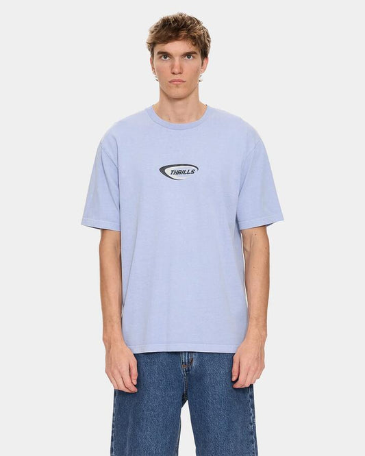 Image of T-Shirts. Product name - Thrills Mens Fusion Oversized T-Shirt Cornflower Blue in Cornflower Blue colour by brand - Thrills