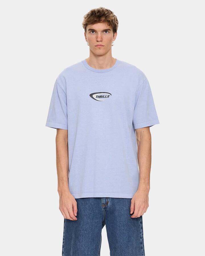 Image of T-Shirts. Product name - Thrills Mens Fusion Oversized T-Shirt Cornflower Blue in Cornflower Blue colour by brand - Thrills