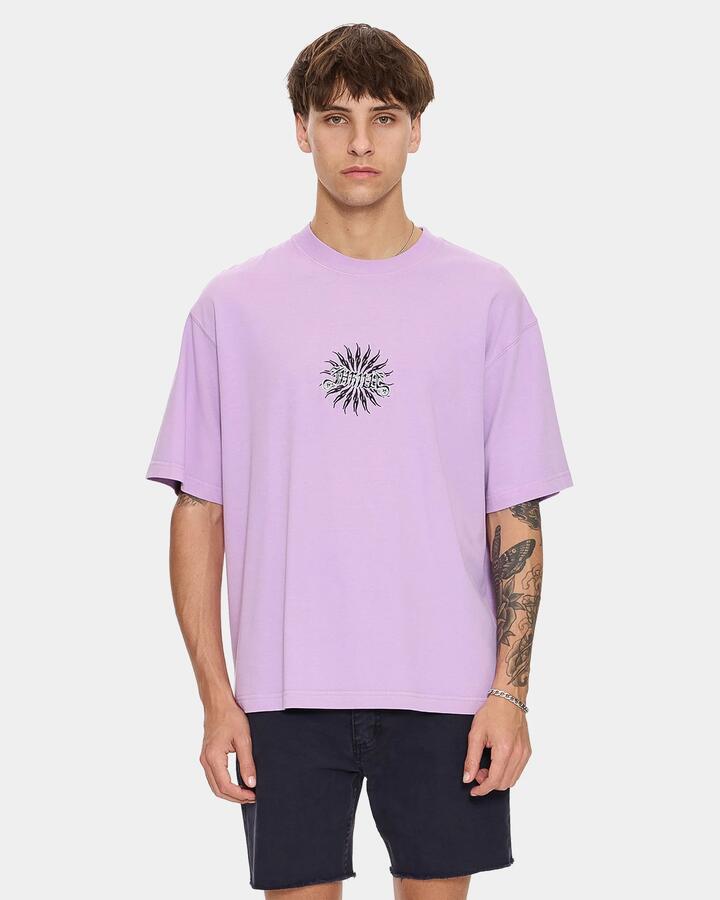 Image of T-Shirts. Product name - Thrills Mens Peace Power T-Shirt Lupine in Lupine colour by brand - Thrills