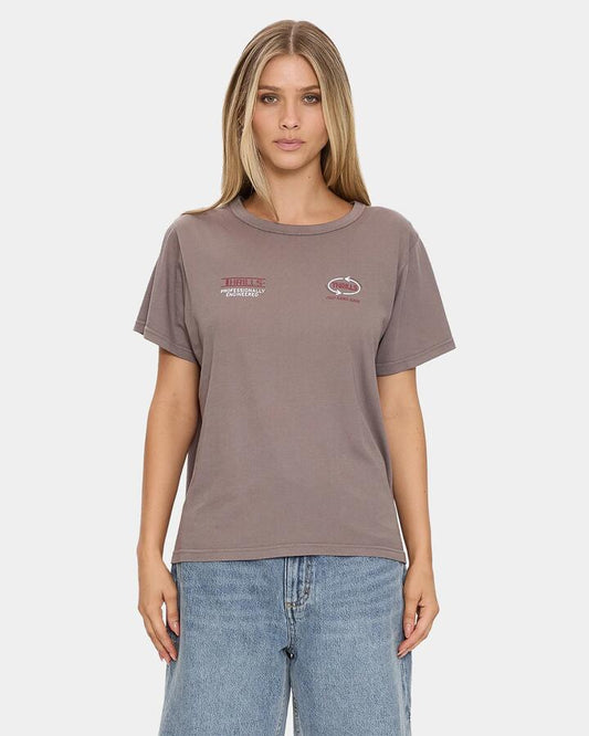 Image of T-Shirts. Product name - Thrills Womens Professionally Engineered T-Shirt Shroom in Shroom colour by brand - Thrills
