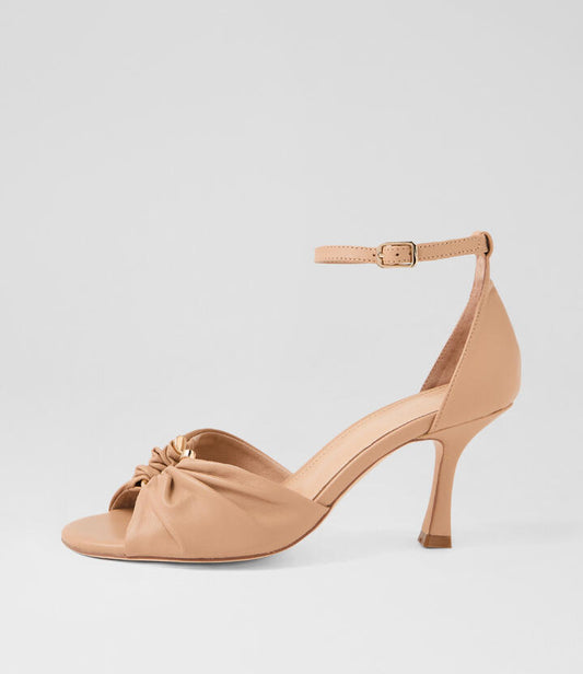 Image of Sandals. Productname: Posy Nude Leather Sandals in NUDE colour by brand - MOLLINI