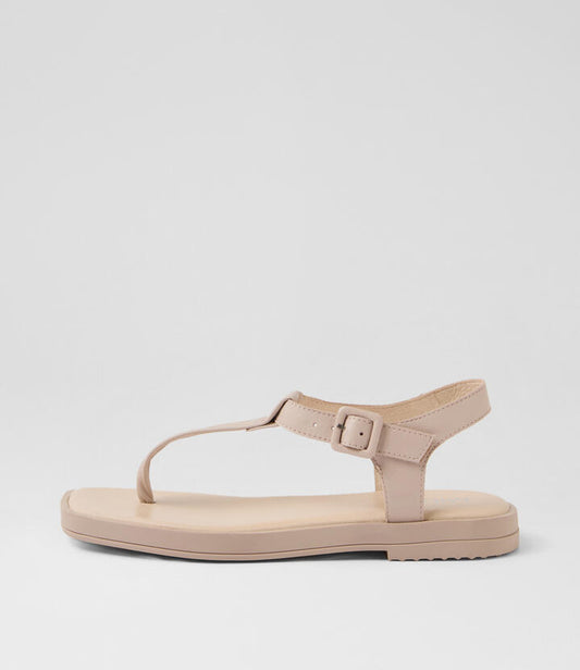 Image of Sandals. Productname: Titch Nougat Leather Thongs in NOUGAT colour by brand - MIDAS