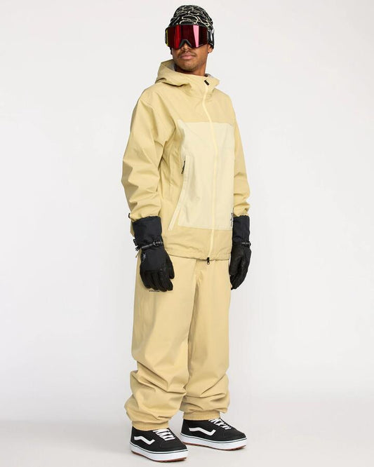 Image of a model wearing Pants. Productname: Volcom - Mens Arthur 20K Snow Pants - Fern - in Fern colour by brand - Volcom