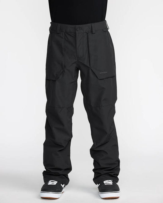 Image of a model wearing Pants. Product name - Volcom Mens Roan Pant Black in Black colour by brand - Volcom