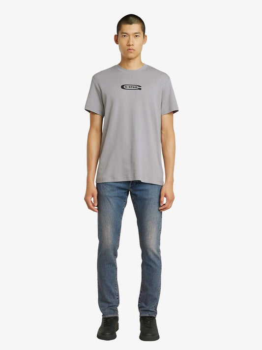 Image of T-Shirts. Productname: G-Star Old Skool Logo T-Shirt in Grey Alloy colour by brand - G-Star