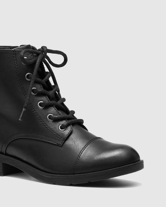 Image of Boots. Productname: Kaitlynn: Black - Women's Boot Flat in Black colour by brand - Novo