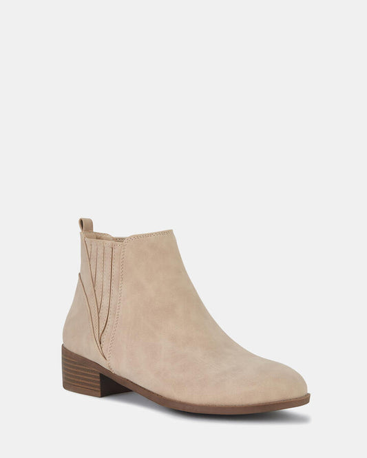 Image of Boots. Productname: Dillion: Taupe - Women's Boot Low-mid Heel in Neutral colour by brand - Novo