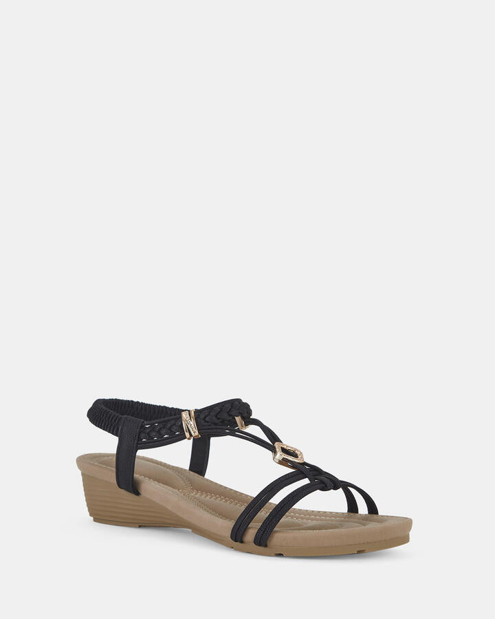 Image of Boots. Productname: Elrancho: Black - Women's Wedge in Black colour by brand - Novo