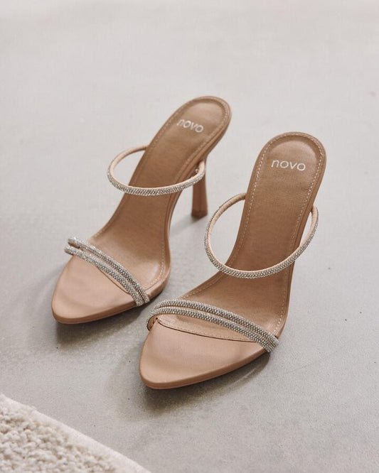 Image of Heels. Productname: Prato: Camel - Women's Novo Evening in Beige colour by brand - Novo