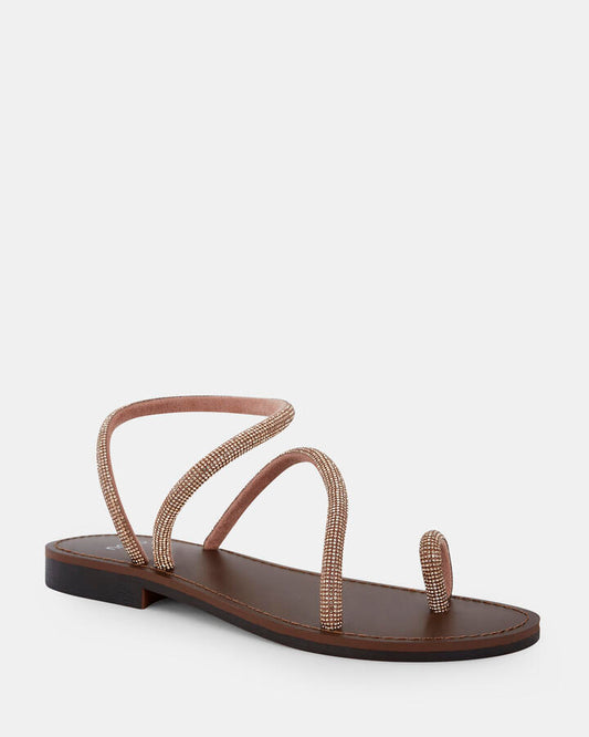 Image of Flats. Productname: Townes: Rose Gold - Women's Strappy - Flat in Metallic colour by brand - Novo