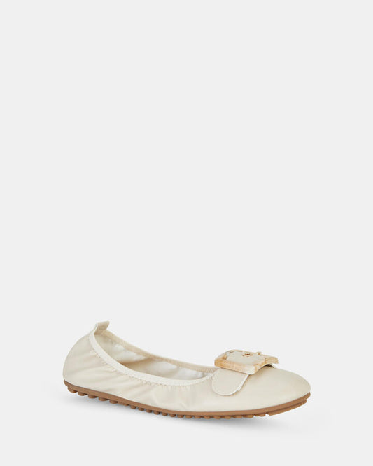 Image of Flats. Productname: Ellera: Cream - Women's Casual Flat Closed in Neutral colour by brand - Novo