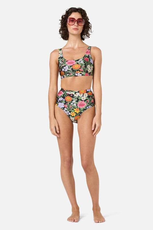 Image of Swimwear. Productname: Floral Field Bikini Bottom in Black colour by brand - Princess Highway