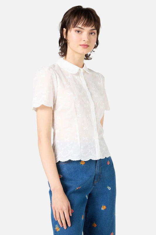 Image of Blouses. Productname: Sweet Bow Blouse in White colour by brand - Princess Highway