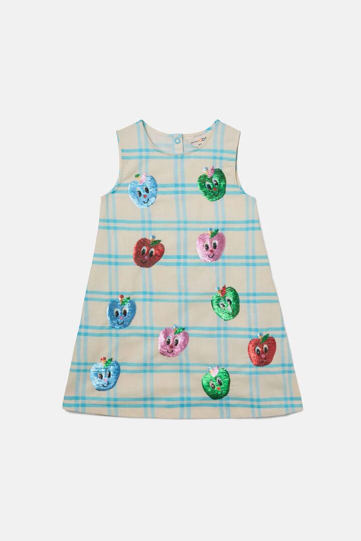 Image of Dresses. Product name - Apples Sequins Kids Party Dress in Multi colour by brand - Gorman