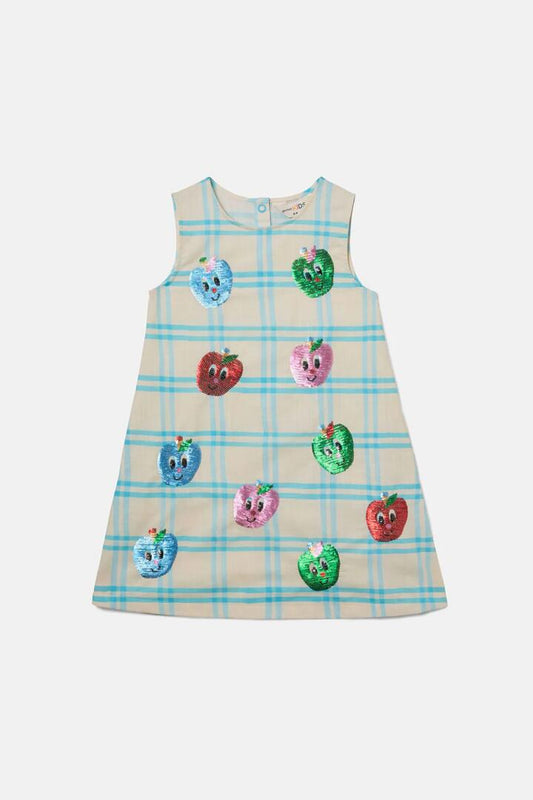 Image of Dresses. Product name - Apples Sequins Kids Party Dress in Multi colour by brand - Gorman