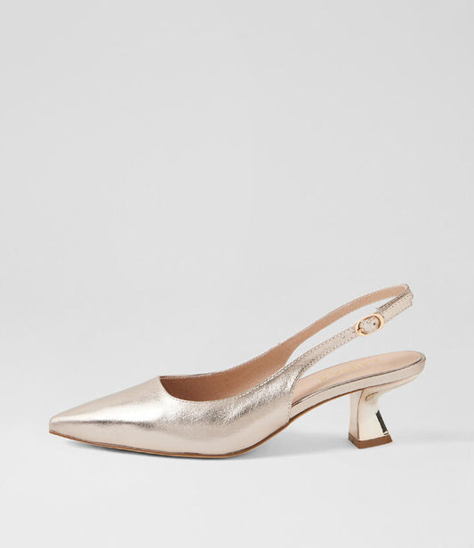 Image of Heels. Productname: Lilith Platino Leather Heels in PLATINO colour by brand - MIDAS