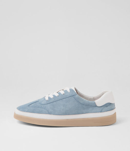 Image of Sneakers. Productname: Yamma Denim White Suede Sneakers in DENIM-WHITE colour by brand - MIDAS